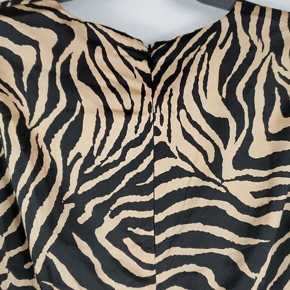 NWT Chelsea28 Zebra Print Long Sleeves Midi Dress - Small - Picture 8 of 10